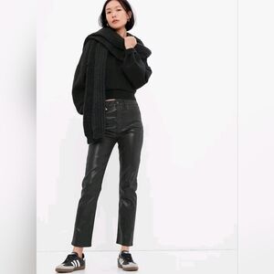 GAP Sky High Rise Foil Vintage Slim Jeans Black Shimmer Size 28/6 NWT RT$90 MOTO